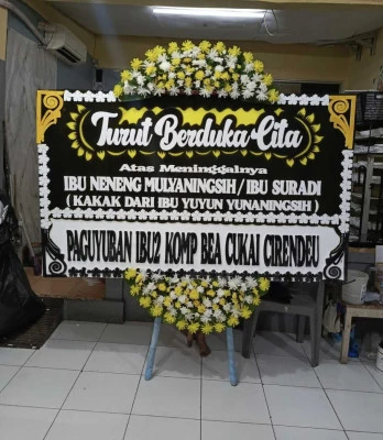 Papan Bunga di Sentul Selatan